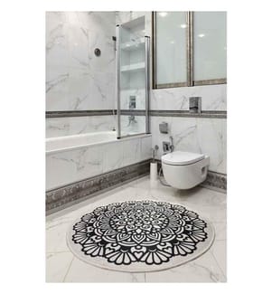 Tapis de bain, multicolore, tissu velours, hauteur des poils 10 mm