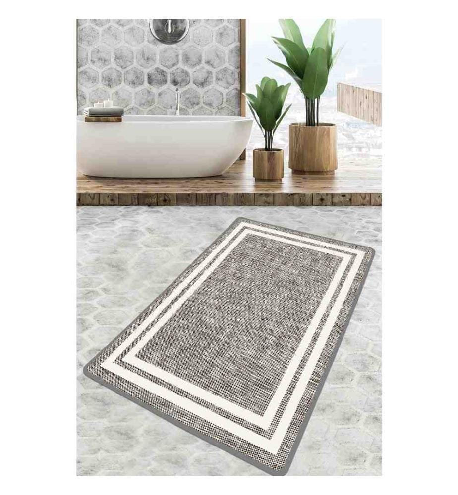 Tapis de bain, multicolore, polyester, 10 mm de hauteur de poils