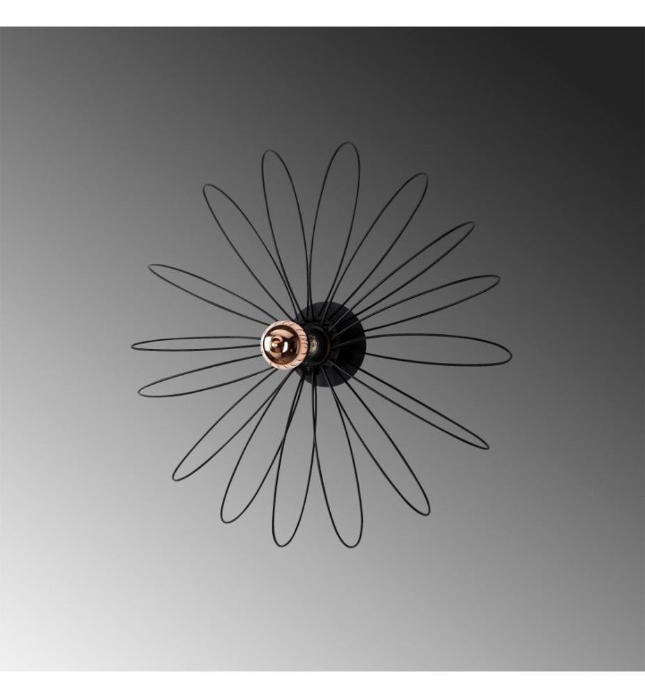 Wandleuchte, Schwarz, Metallgehäuse
