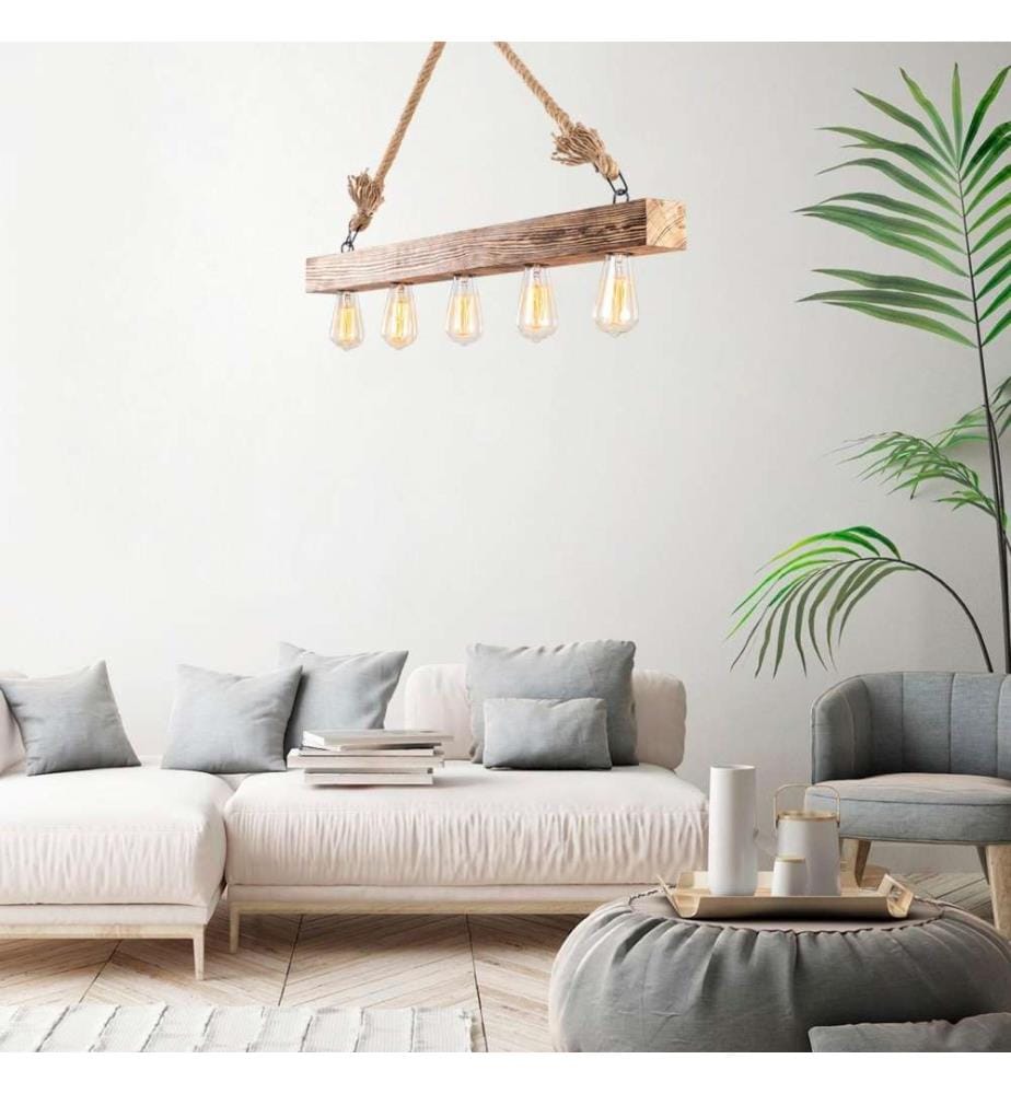Lustre, bois, corps en bois