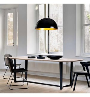 Lampadario, nero, corpo in metallo