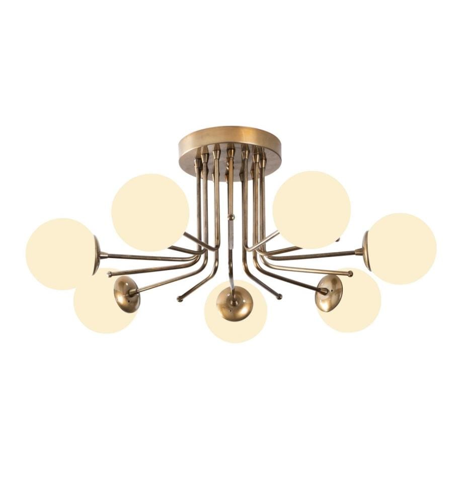 Lustre, or, blanc, corps en fer