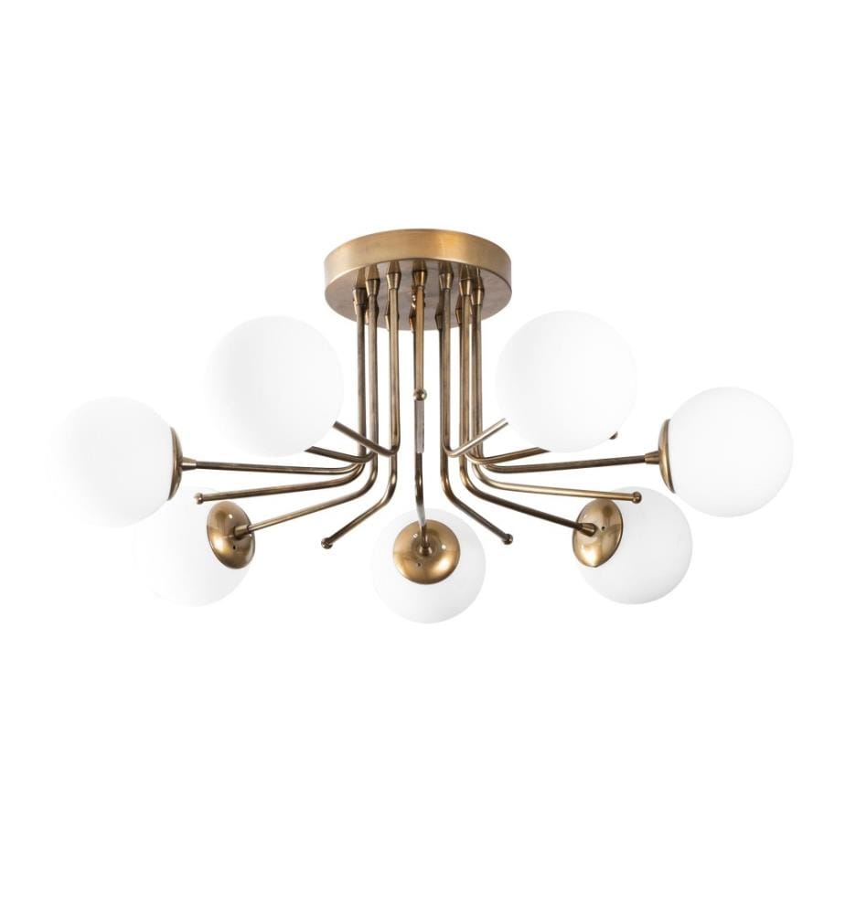 Lustre, or, blanc, corps en fer