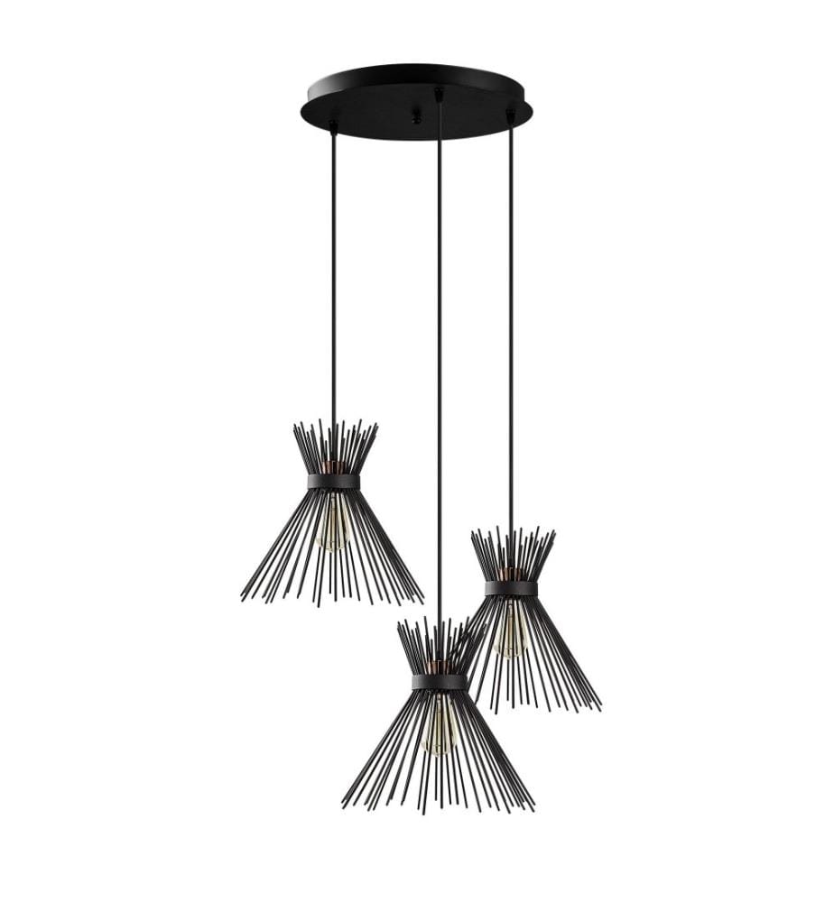 Lustre, noir, corps en fer