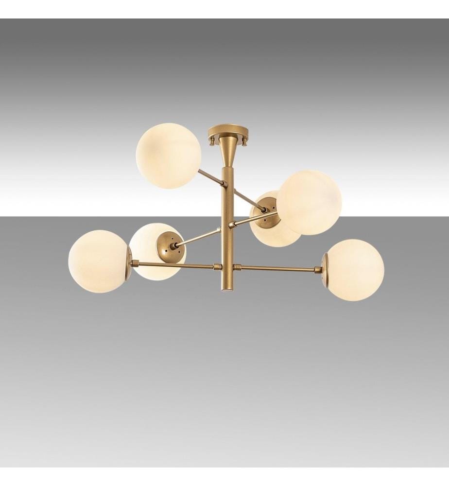 Kronleuchter, Gold, Metallgehäuse, Glaskappe