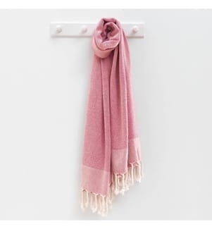 Fouta, Strandtuch, , Rot, Baumwolle