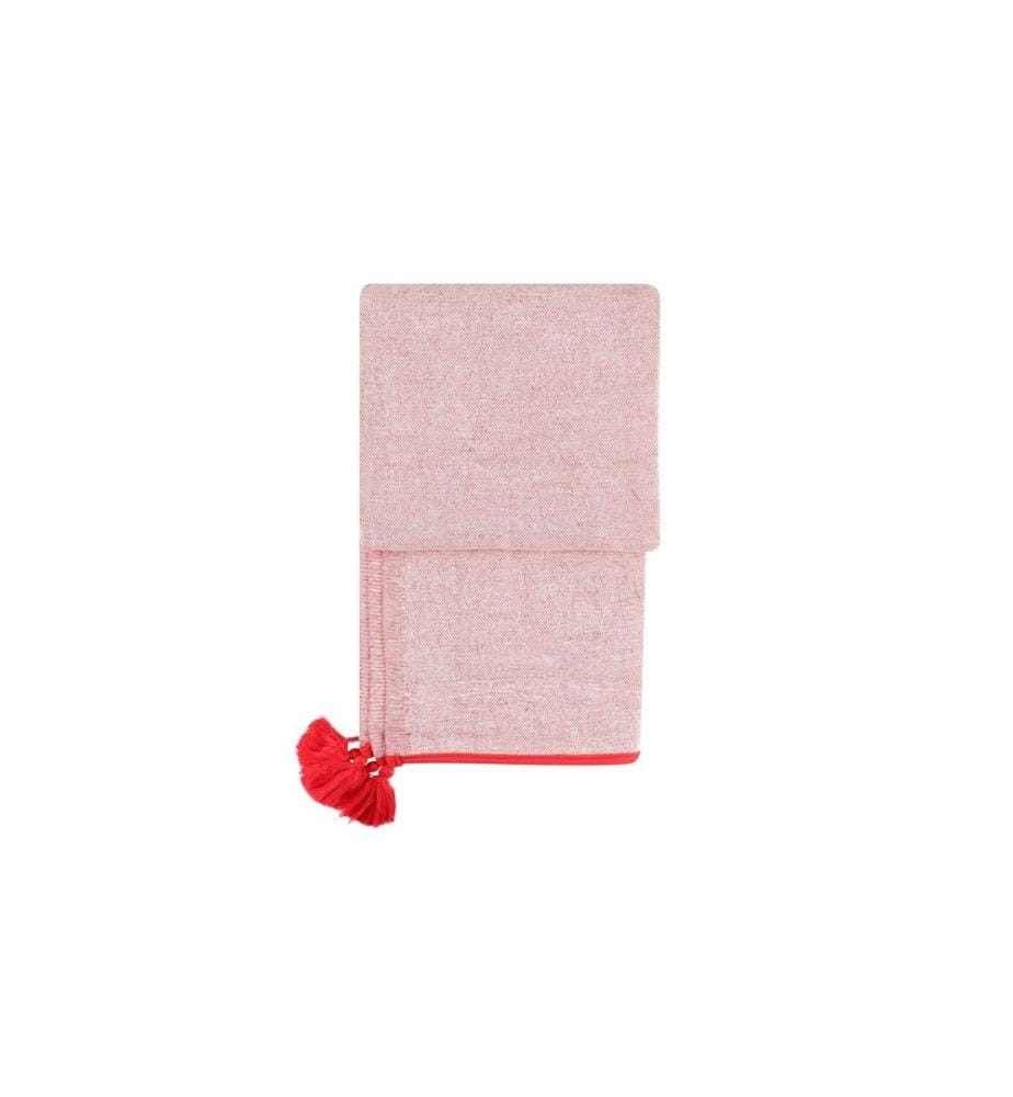 Fouta, Strandtuch, , Rot, Baumwolle