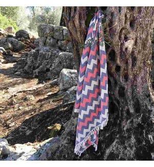 Fouta, Strandtuch, , Rot, Baumwolle