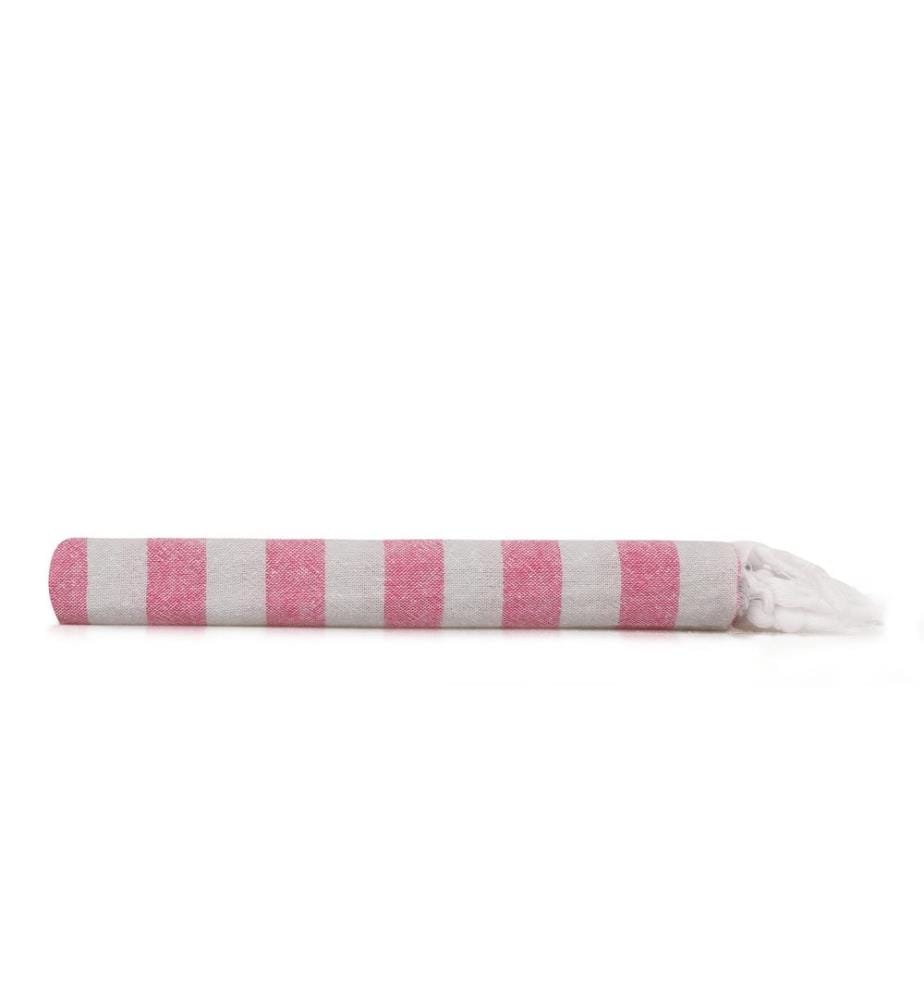 Fouta, serviette de plage, Fuchsia, 100% coton, haute absorption d'eau