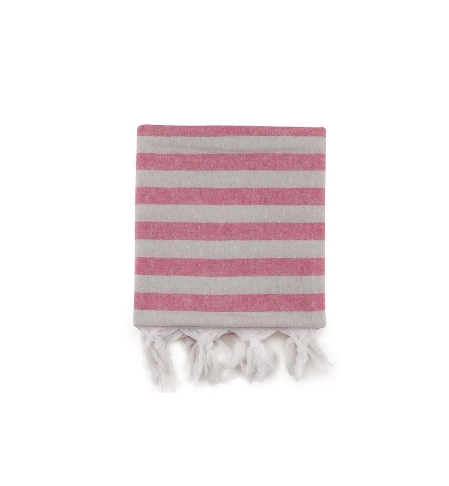 Fouta, serviette de plage, Fuchsia, 100% coton, haute absorption d'eau