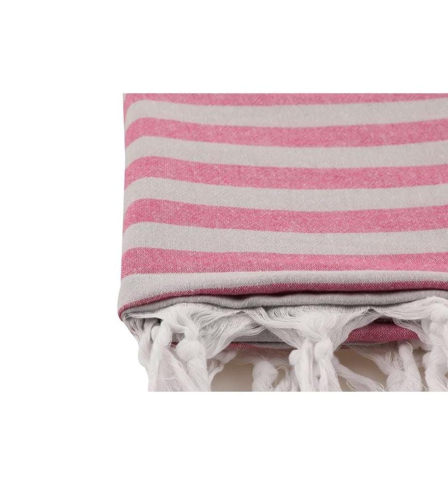 Fouta, serviette de plage, Fuchsia, 100% coton, haute absorption d'eau