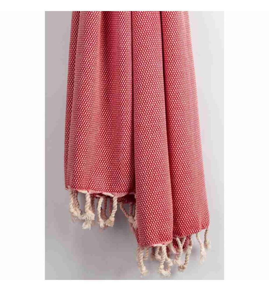 Fouta, Serviette de plage, , Rouge, Coton