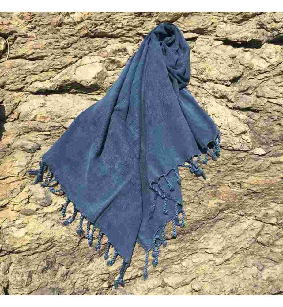 Fouta, Strandtuch, , Dunkelblau, Baumwolle