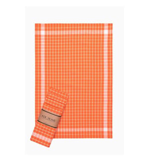 Set di asciugamani, 5 pezzi, arancione, cotone