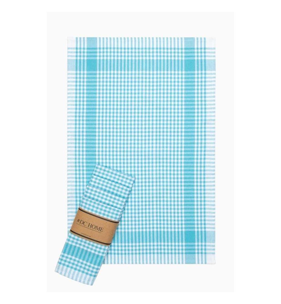 Set di asciugamani, 5 pezzi, turchese, cotone