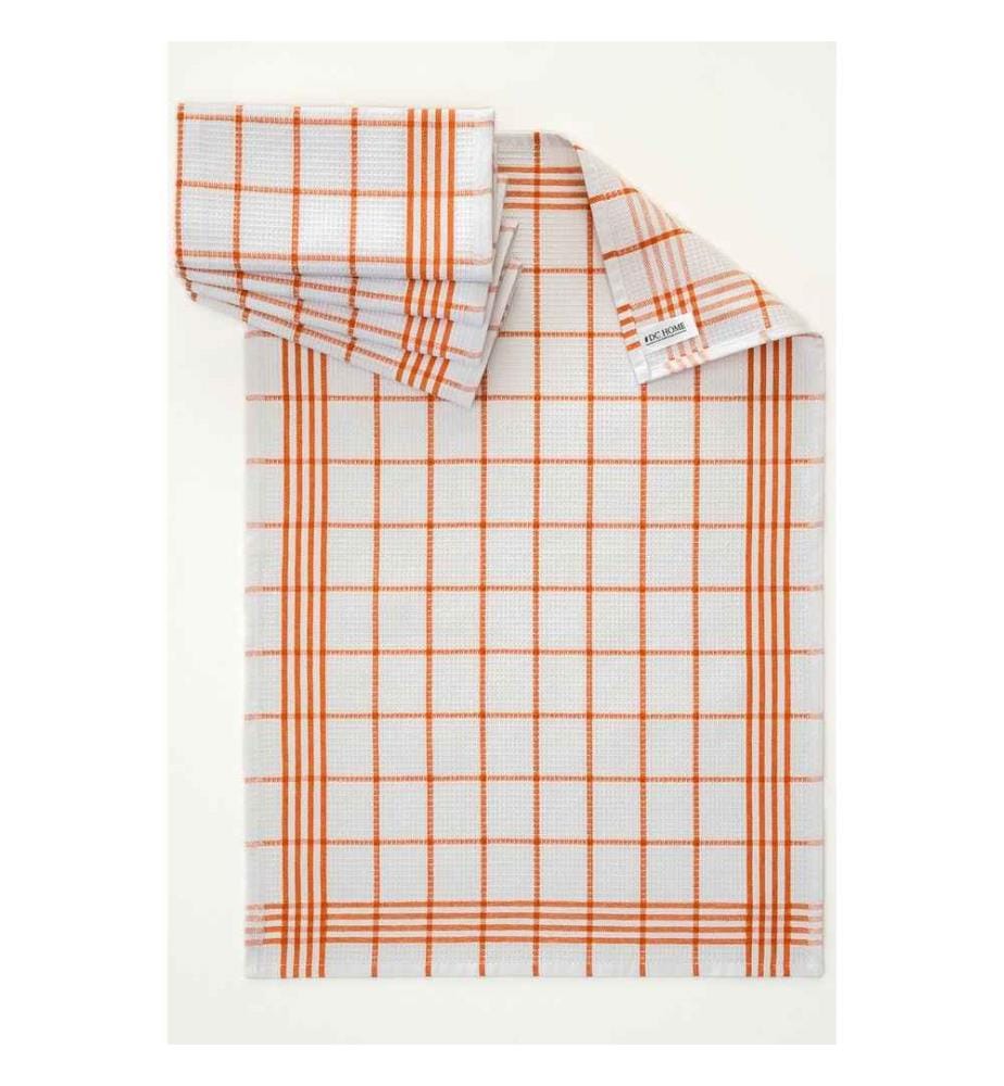 Set d'essuie-mains, 5 pièces, orange, 100% coton