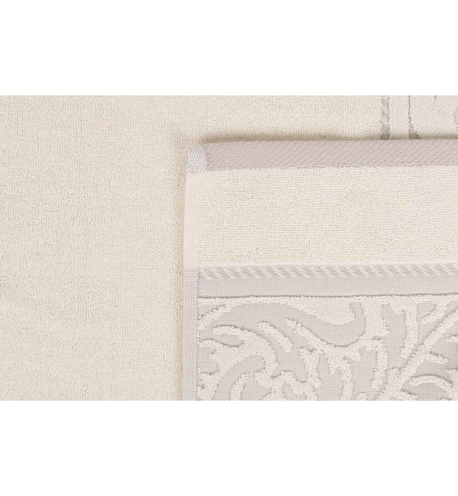 Set d'essuie-mains, 2 pièces, crème, coton, 560 gr-m²,