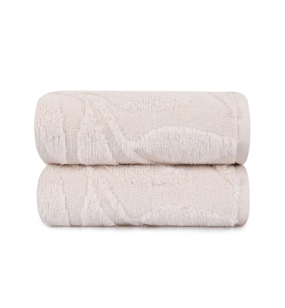 Hand Towel Set, 2 Pieces, Sand, Microcotton, 450 gr-m²