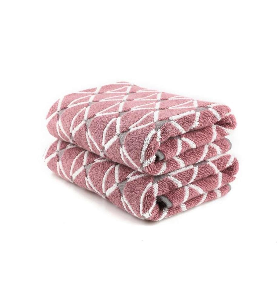 Ensemble de serviettes de bain, 2 pièces, Rose, 100% Microcotton