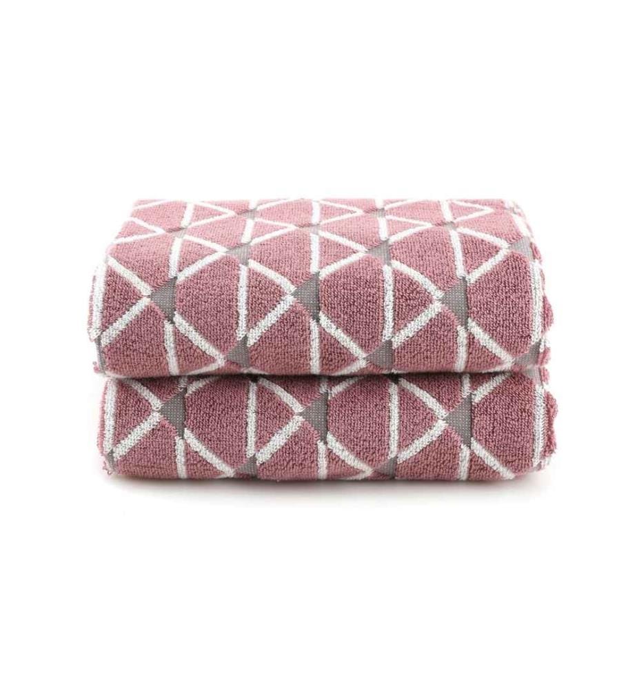 Ensemble de serviettes de bain, 2 pièces, Rose, 100% Microcotton