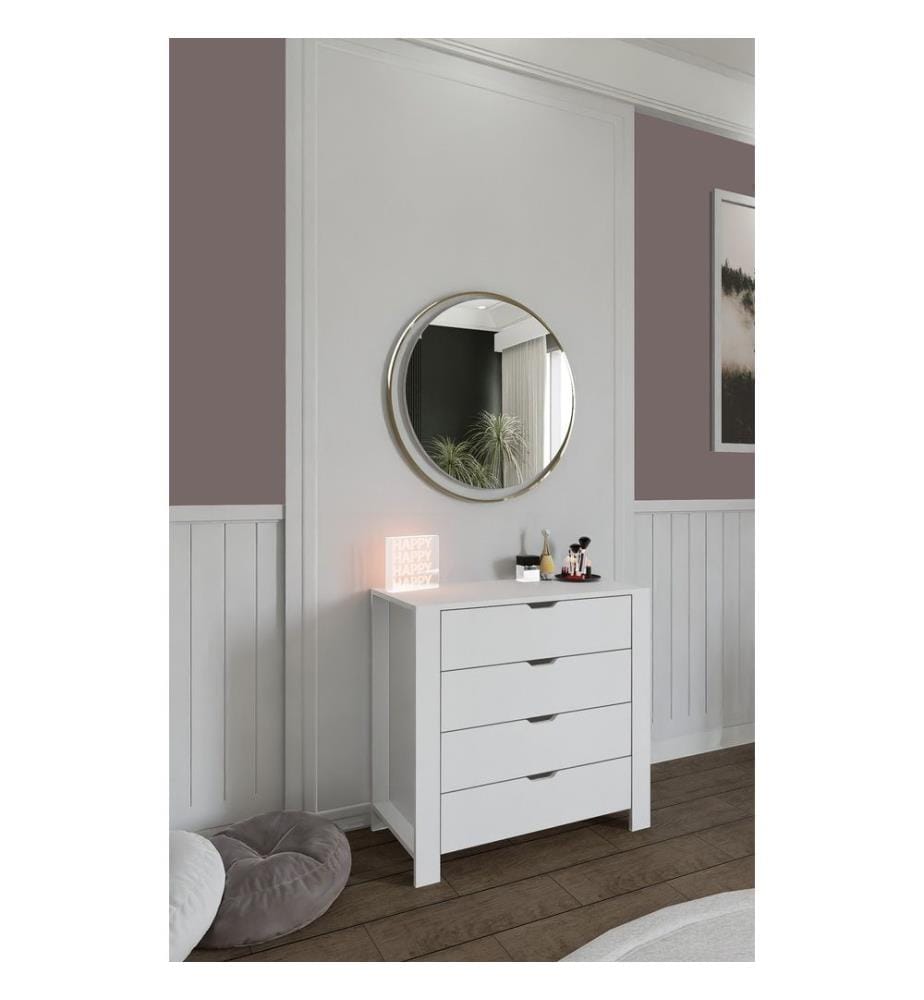 Commode, blanc, 100% panneau de particules mélaminé