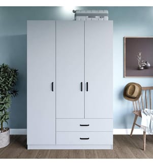 Armoire, blanc mat, 100% panneau de particules mélaminé