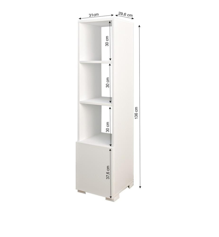 Scaffale, bianco, pannello truciolare rivestito in melamina