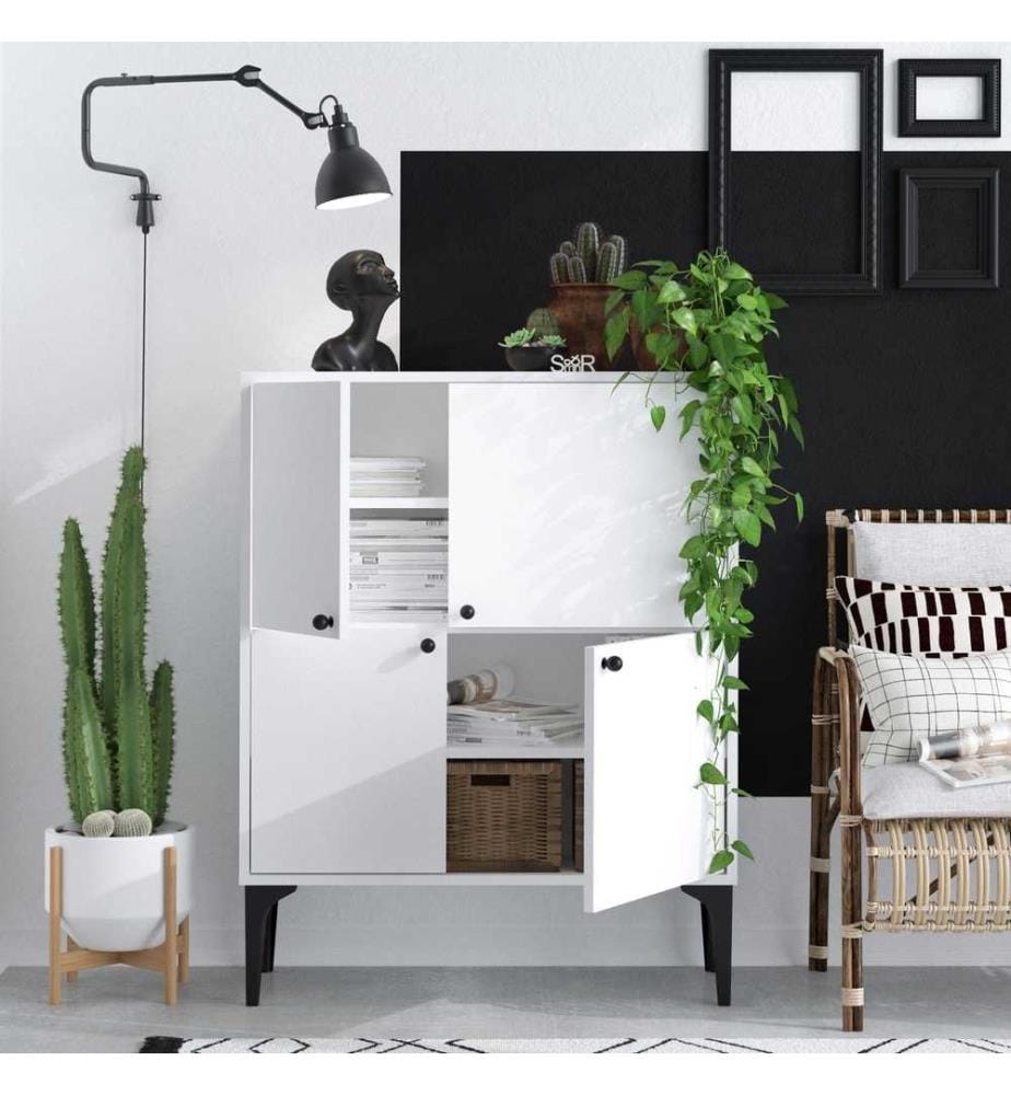 Console, White, Melamine Coated Particle Board