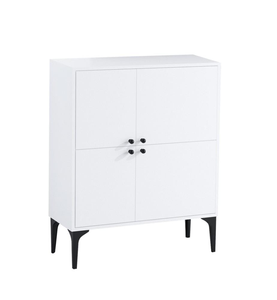 Console, White, Melamine Coated Particle Board