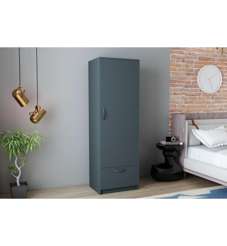 Wardrobe, Anthracite, Melamine Coated Particle Board