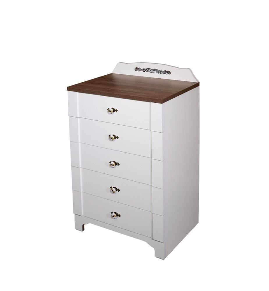 Commode, blanc, panneau de particules mélaminé