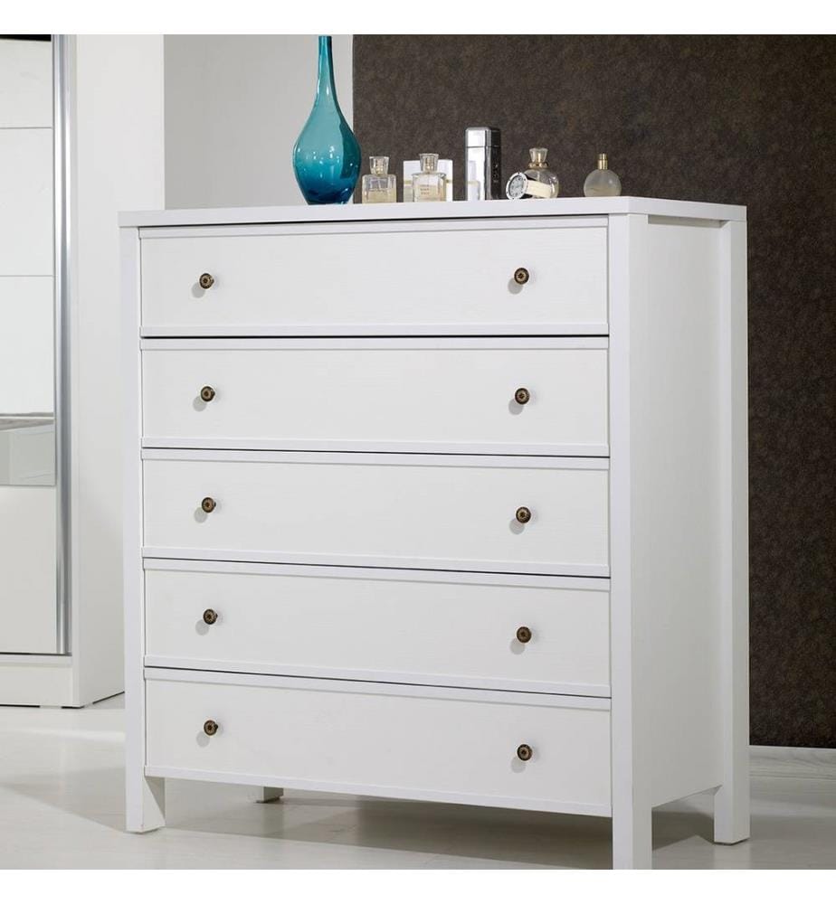 Commode, blanc, panneau de particules mélaminé