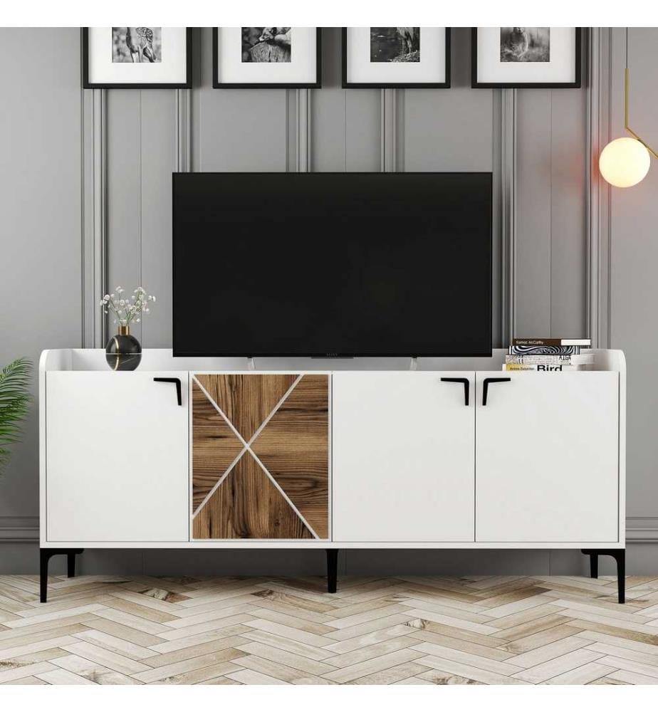 Console, blanc, panneau de particules mélaminé