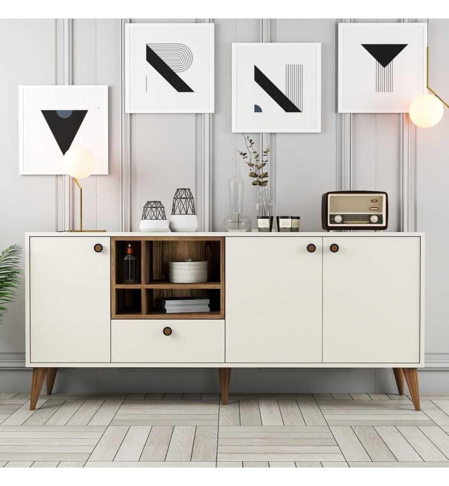 Console, Cream, Melamine Coated Particle Board