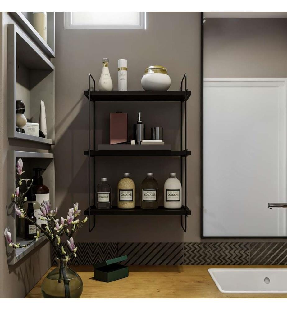 Wall Shelf, Anthracite, 100% Melamine Coated Particle Board