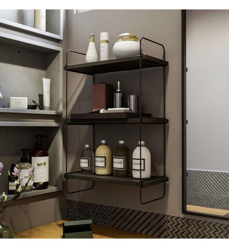Wall Shelf, Anthracite, 100% Melamine Coated Particle Board