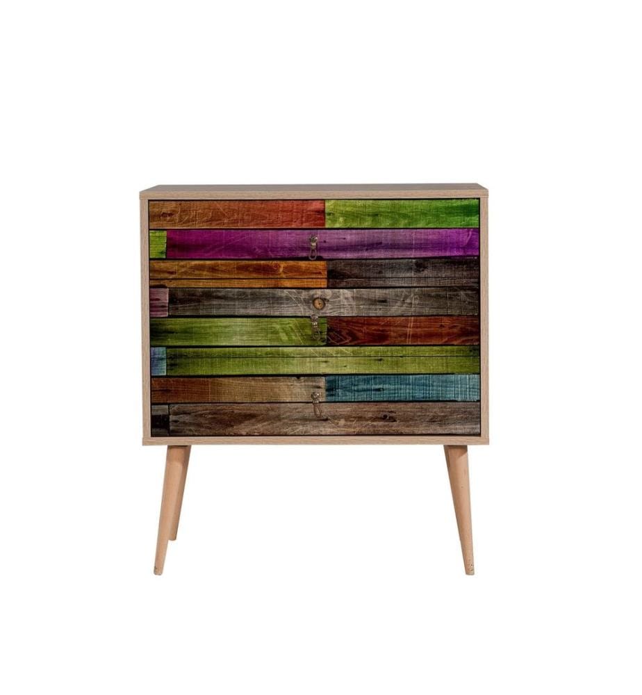 Commode, chêne Sonoma, panneau de particules mélaminé