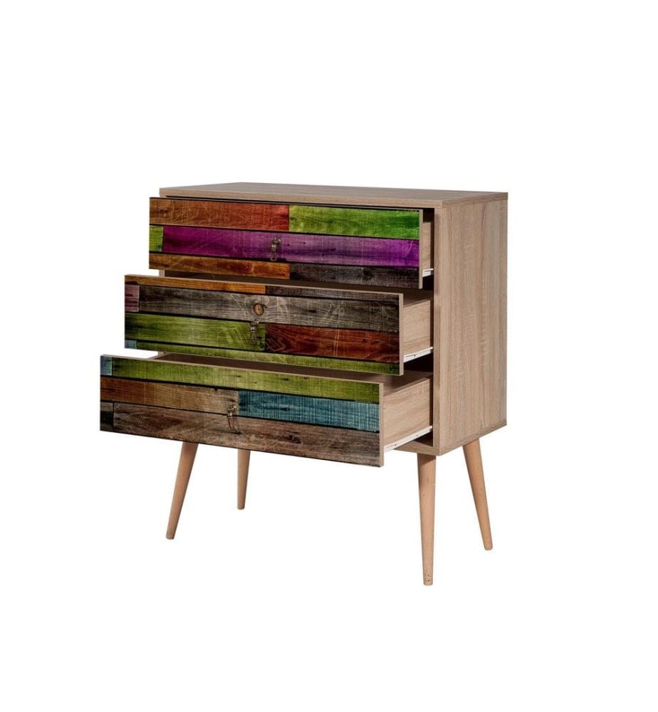 Commode, chêne Sonoma, panneau de particules mélaminé