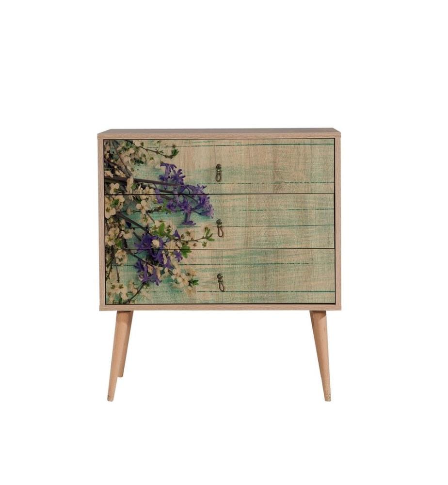Commode, chêne Sonoma, panneau de particules mélaminé