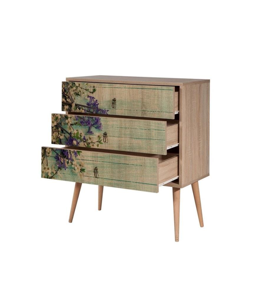 Commode, chêne Sonoma, panneau de particules mélaminé
