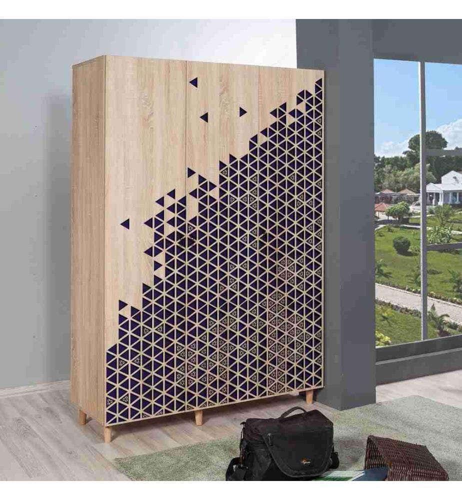 Wardrobe, Sonoma Oak, Melamine Coated Particle Board