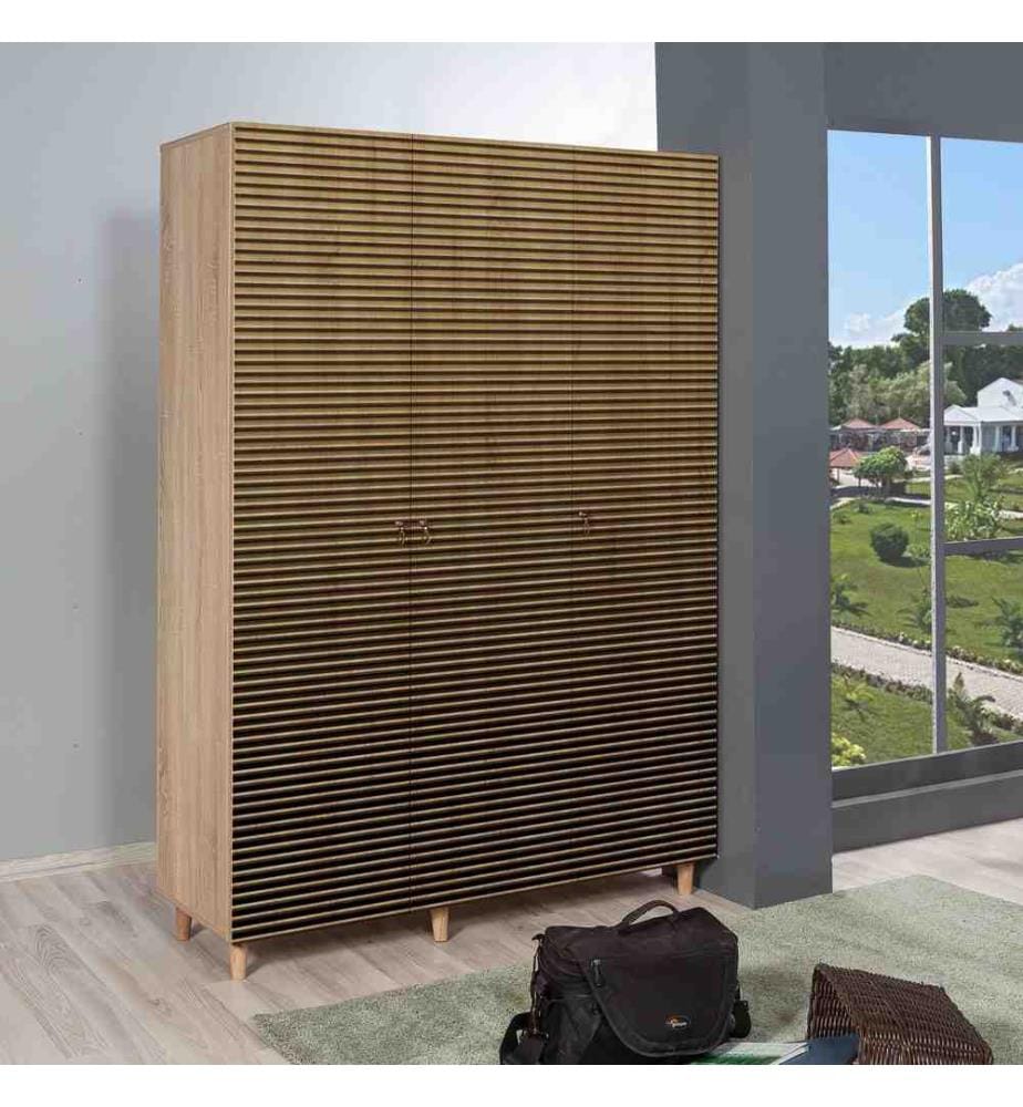 Wardrobe, Sonoma Oak, Melamine Coated Particle Board