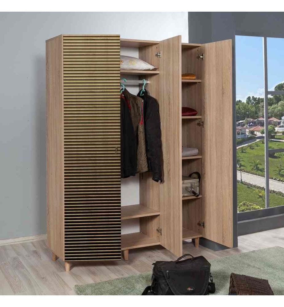 Wardrobe, Sonoma Oak, Melamine Coated Particle Board