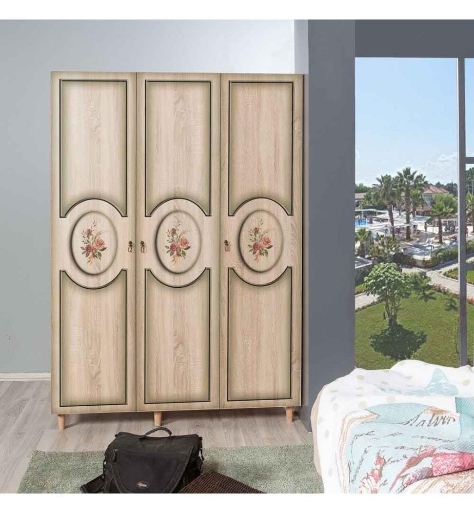 Wardrobe, Sonoma Oak, Melamine Coated Particle Board