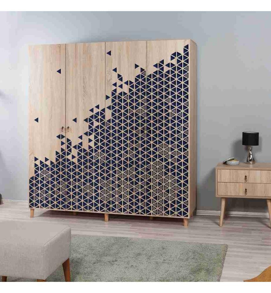 Wardrobe, Sonoma Oak, Melamine Coated Particle Board