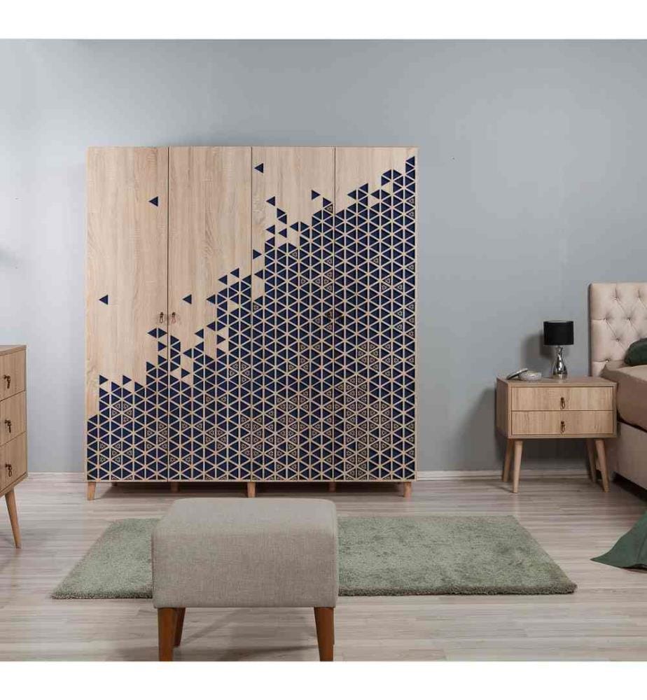 Wardrobe, Sonoma Oak, Melamine Coated Particle Board
