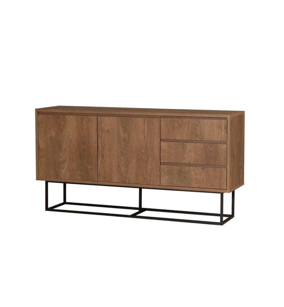 Console, Walnut Black, Melamine Coated Particle Board