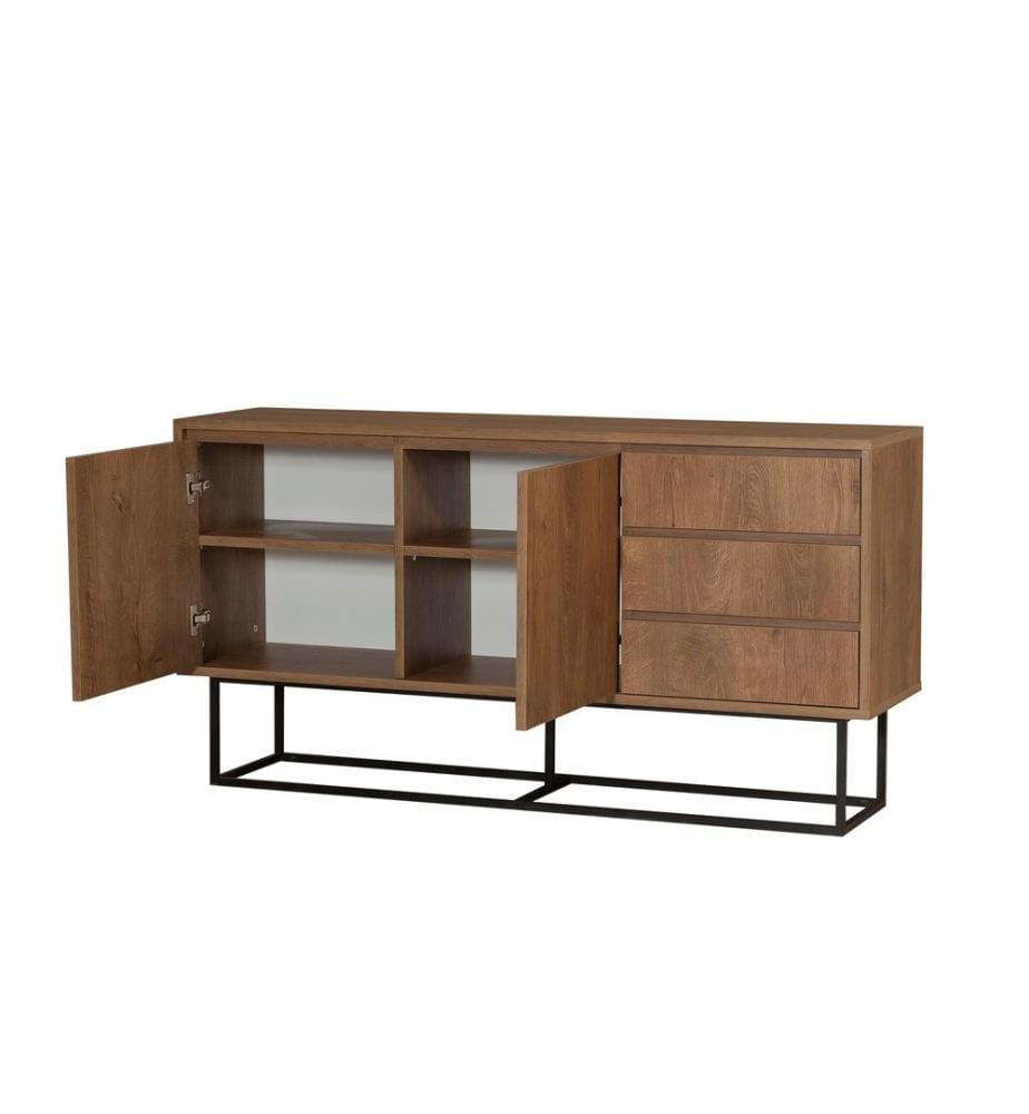 Console, Walnut Black, Melamine Coated Particle Board