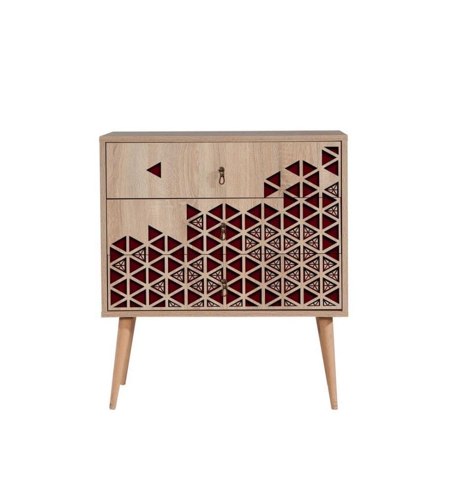 Commode, chêne Sonoma, panneau de particules mélaminé