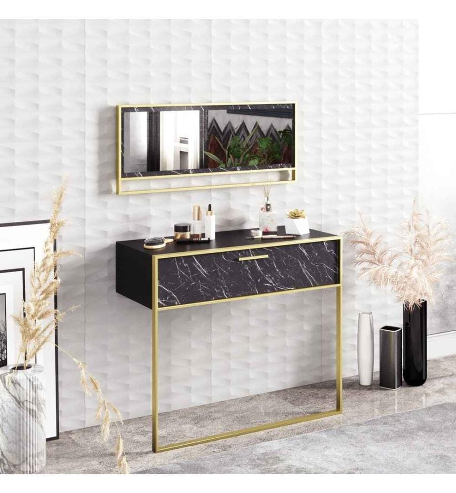 Buffet, Gold Black, panneau de particules mélaminé